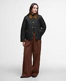 Thumbnail 3 of Barbour Women's Icons Cropped Liddesdale Quilted Jacket - Black/Classic