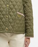 Thumbnail 5 of Barbour Women's Icons Cropped Liddesdale Quilted Jacket - Bleached Olive/Ancient/Gardenia