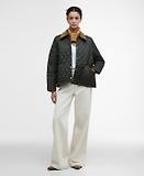 Thumbnail 3 of Barbour Women's Icons Cropped Liddesdale Quilted Jacket - Sage/Ancient