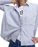 Thumbnail 6 of Barbour Women's Violetta Striped Shirt - Chambray