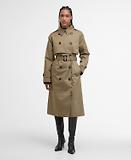 Thumbnail 2 of Barbour Women's Aoife Showerproof Trench Coat - Military Brown/Hessian Tartan