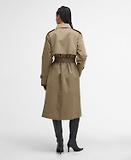 Thumbnail 4 of Barbour Women's Aoife Showerproof Trench Coat - Military Brown/Hessian Tartan