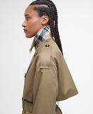 Thumbnail 6 of Barbour Women's Aoife Showerproof Trench Coat - Military Brown/Hessian Tartan