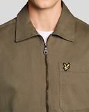 Thumbnail 4 of Lyle & Scott Men's Enzyme Wash Zip Through Overshirt - Khaki Ash
