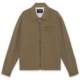 Thumbnail 1 of Lyle & Scott Men's Enzyme Wash Zip Through Overshirt - Khaki Ash