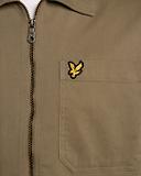 Thumbnail 6 of Lyle & Scott Men's Enzyme Wash Zip Through Overshirt - Khaki Ash