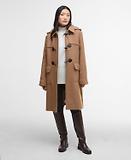 Thumbnail 2 of Barbour Women's Melody Wool Duffle Coat - Camel/Hessian Tartan