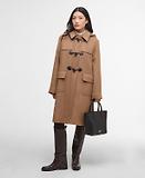 Thumbnail 3 of Barbour Women's Melody Wool Duffle Coat - Camel/Hessian Tartan