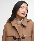 Thumbnail 5 of Barbour Women's Melody Wool Duffle Coat - Camel/Hessian Tartan