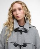 Thumbnail 5 of Barbour Women's Melody Wool Duffle Coat - Light Grey Marl/Onyx Tartan