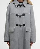 Thumbnail 6 of Barbour Women's Melody Wool Duffle Coat - Light Grey Marl/Onyx Tartan