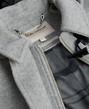Thumbnail 8 of Barbour Women's Melody Wool Duffle Coat - Light Grey Marl/Onyx Tartan