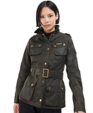 Thumbnail 3 of Barbour International Women's International Wax Jacket - Olive