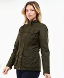 Thumbnail 5 of Barbour Women's Winter Defence Waxed Jacket - Olive/Classic