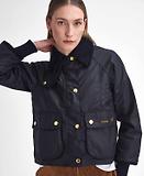 Thumbnail 6 of Barbour Women's Cropped Beadnell Wax Jacket - Black/Classic
