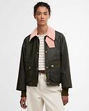 Thumbnail 2 of Barbour Women's Cropped Beadnell Wax Jacket - Archive Olive/Ancient/Gardenia
