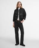 Thumbnail 3 of Barbour International Women's Patsy Wax Bomber Jacket - Black