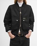 Thumbnail 6 of Barbour International Women's Patsy Wax Bomber Jacket - Black