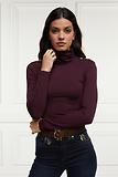 Thumbnail 5 of Holland Cooper Women's Essential Roll Neck - Burgandy