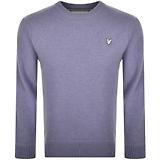 Thumbnail 1 of Lyle & Scott Men's Premium Lambswool Crew Neck Jumper - Factory Blue