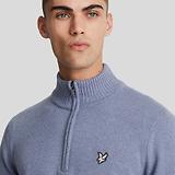 Thumbnail 5 of Lyle & Scott Men's Premium Lambswool 1/4 Zip Jumper - Factory Blue