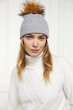 Thumbnail 3 of Holland Cooper Cortina Beanie Bobble Hat - Soft Grey