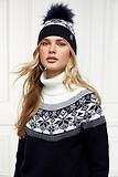Thumbnail 4 of Holland Cooper Beatrice Beanie Bobble Hat - Ink Navy Cream