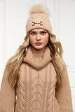Thumbnail 3 of Holland Cooper Horsebit Beanie Bobble Hat - Camel
