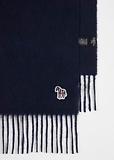 Thumbnail 2 of Paul Smith Men's Zebra Lambswool Scarf - Navy