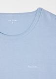 Thumbnail 5 of Paul Smith Men's Organic Cotton Logo 3 Pack Lounge T-Shirts - White/Sky Blue/Black