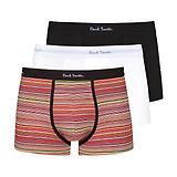 Thumbnail 1 of Paul Smith Men's Organic Cotton Signature Stripe 3 Pack Boxer Briefs - Multi