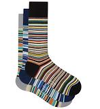 Thumbnail 1 of Paul Smith Men's Signature Stripe 3 Pack Socks - Tri-Colour