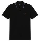 Thumbnail 1 of Paul Smith Men's Regular Fit Stretch-Cotton 'Broad Stripe Zebra' Polo Shirt - Black