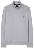 Thumbnail 1 of Paul Smith Men's Zebra Logo Zip-Neck Sweatshirt - Grey Marl