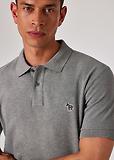 Thumbnail 2 of Paul Smith Men's Cotton-Piqué Zebra Logo Polo Shirt - Grey Melange