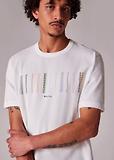 Thumbnail 2 of PS By Paul Smith Men's Stitch Stripe Print T-Shirt - White