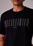Thumbnail 4 of PS By Paul Smith Men's Stitch Stripe Print T-Shirt - Black