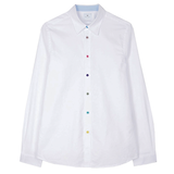 Thumbnail 1 of Paul Smith Men's Tailored-Fit Multicolour Button Oxford Shirt - White