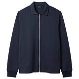 Thumbnail 1 of PS By Paul Smith Men's Double-Face Jersey Zip-Front Sweatshirt - Navy