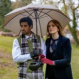 Thumbnail 2 of Dents Men’s Sherborne Touchscreen Wool Blend-Lined Leather Gloves - Black/Grey