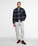 Thumbnail 3 of Barbour International Men's Hailwood Tartan Fleece Overshirt - Navy