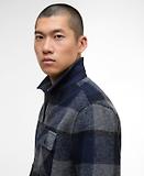 Thumbnail 5 of Barbour International Men's Hailwood Tartan Fleece Overshirt - Navy