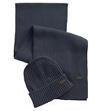 Thumbnail 1 of Barbour Men's Crimdon Beanie & Scarf Gift Set - Navy