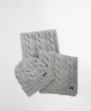 Thumbnail 2 of Barbour Men's Jesmond Beanie and Scarf Gift Set - Mid Grey