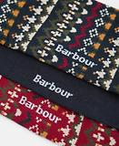 Thumbnail 3 of Barbour Men's Marlow Fair Isle 3 Pack Sock Gift Box - Olive