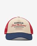 Thumbnail 3 of Barbour International Men's Steve McQueen Trucker Cap - Navy/Red/Stone