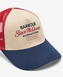 Thumbnail 4 of Barbour International Men's Steve McQueen Trucker Cap - Navy/Red/Stone
