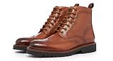 Thumbnail 2 of Oliver Sweeney Men's Milbrook Antiqued Leather Brogue Boots - Tan