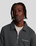 Thumbnail 4 of Lyle & Scott Men's Embroidered Collared 1/4 Zip Jumper - Gunmetal/Cove