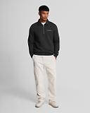 Thumbnail 3 of Lyle & Scott Men's Embroidered Collared 1/4 Zip Jumper - Jet Black/ White